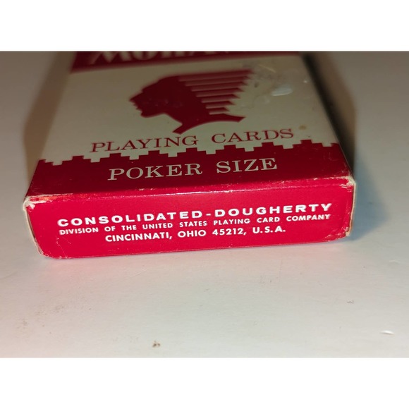 Vintage Mohawk Playing Cards Poker Size Red Box Sealed Cambric Finish Made USA - Picture 3 of 6